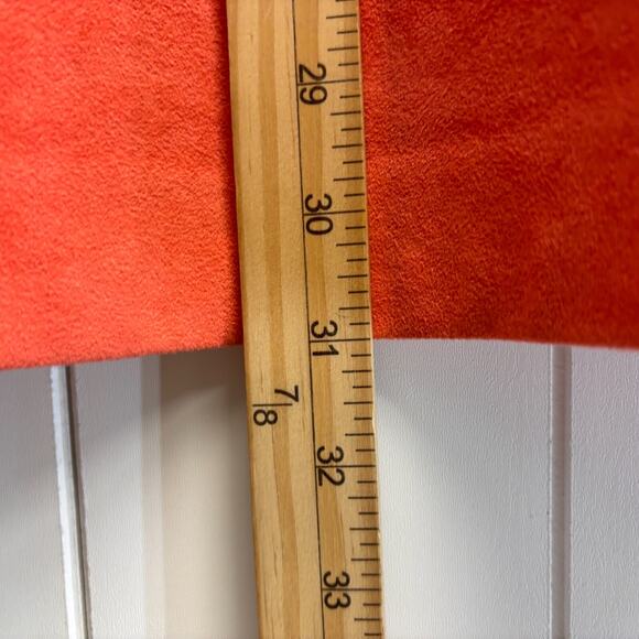 Vintage Samuel Robert Womens Faux Suede Secretary Straight Skirt Size L Coral - Picture 5 of 7